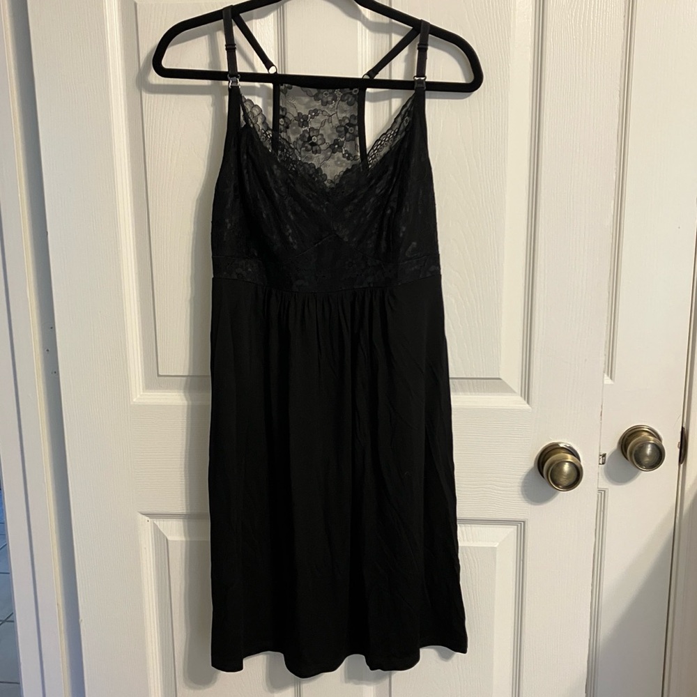 Kindred Braverly Lucille Maternity & Nursing Nightgown - Med - Black